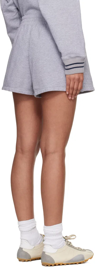 Off-white Gray 'ow' Script Sweat Shorts In Green
