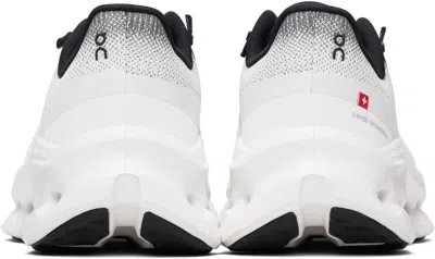 On Low Top Sneakers With Mesh Upper And Rubber Outsole In White