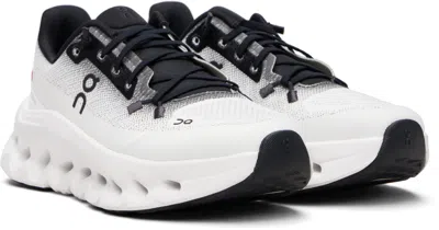 On Low Top Sneakers With Mesh Upper And Rubber Outsole In White