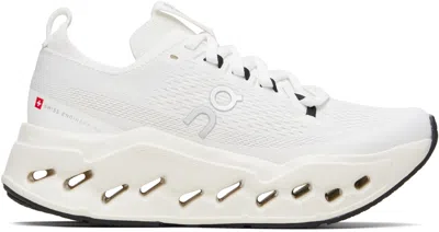 On Cloudsurfer Max Trainers In White