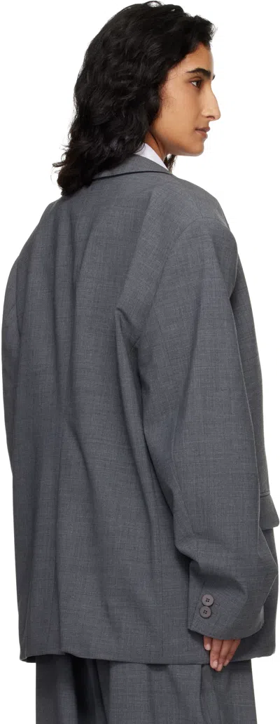 Ottolinger Oversized Buttoned Blazer In Gray