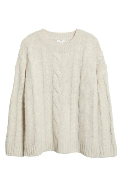 Bp. Oversize Cozy Cable Sweater In Brown