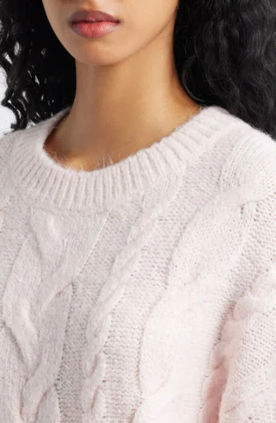 Bp. Oversize Cozy Cable Sweater In Pink