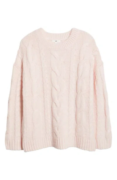 Bp. Oversize Cozy Cable Sweater In Pink