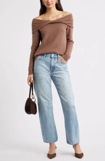 Open Edit Twisted Collar Sweater
