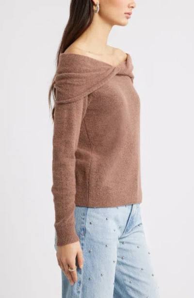 Open Edit Twisted Collar Sweater