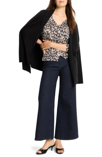 Nic + Zoe Wild Dot Buttoned Up Pullover Sweater In Multi