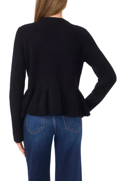Cece Peplum Pullover Sweater In Multi