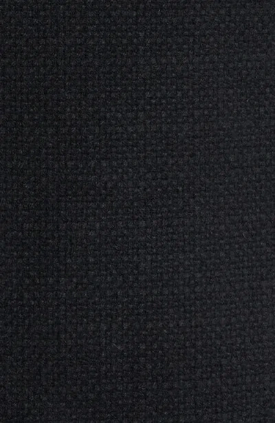 Cece Longline Canvas Coat In Black