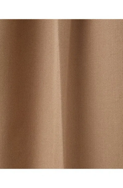 Mango Selection Elastic Waist Straight Leg Wool Pants In Brown