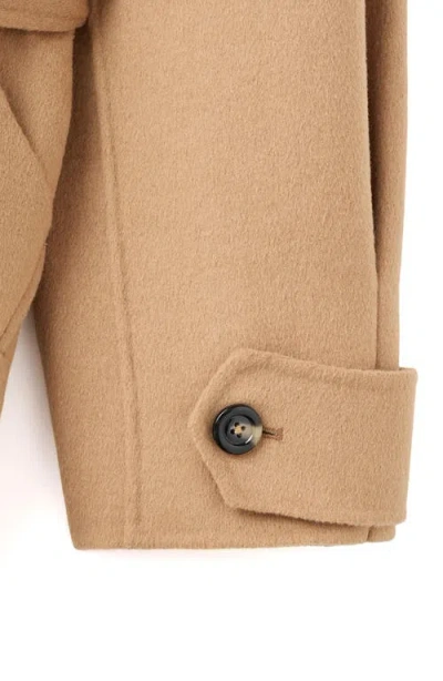 Mango Selection Double-breasted Wool Blend Trench Coat In Neutral