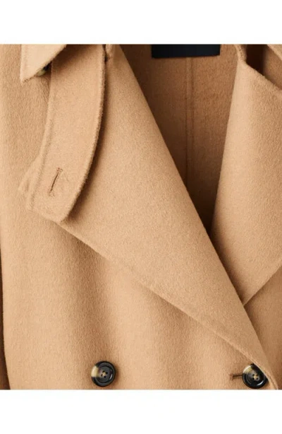 Mango Selection Double-breasted Wool Blend Trench Coat In Neutral