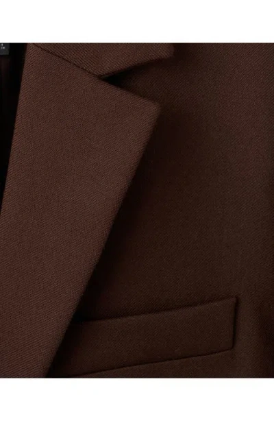 Mango Selection Oversize Wool Blazer In Brown