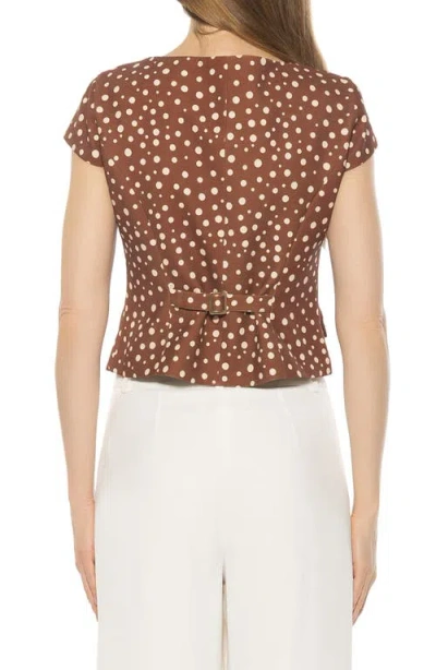 Alexia Admor Cap Sleeve Button-up Top In Multi