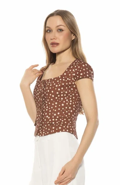 Alexia Admor Cap Sleeve Button-up Top In Multi