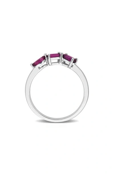 Delmar Multiple Cut Semiprecious Stone Stacking Ring In Pink
