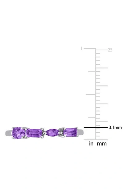 Delmar Multiple Cut Amethyst Stacking Ring In Purple
