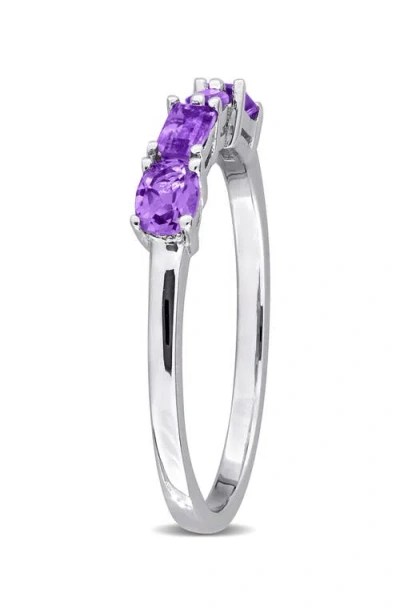 Delmar Multiple Cut Amethyst Stacking Ring In Purple