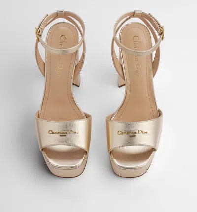 Dior Or D-lane Platform Sandal In White