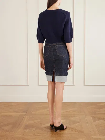 Khaite Lorelai Short Wool And Cashmere Blend Sweater In Neutral