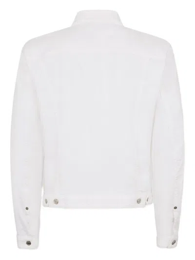 Dsquared2 Buttoned Denim Jacket In White