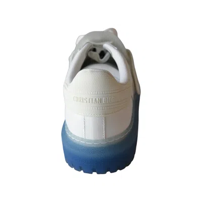 Dior -id Transparent Deep Blue Rubber Sole Sneakers White