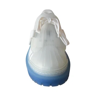 Dior -id Transparent Deep Blue Rubber Sole Sneakers White