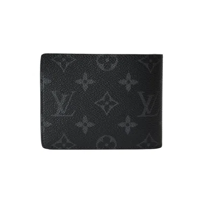 Louis Vuitton Monogram Eclipse Multiple Bifolder Wallet Grey Black