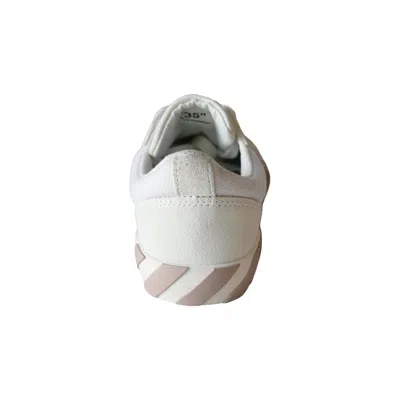 Off-white Low Vulcanized Canvas Sneakers White Pink In White