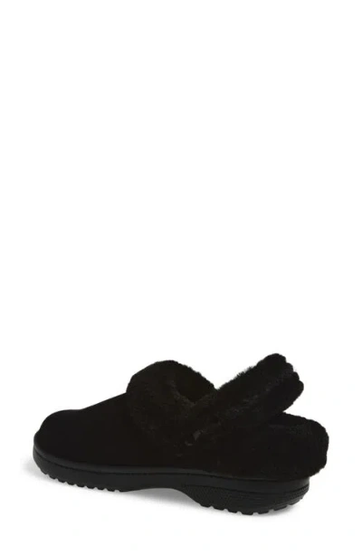 Crocs Classic Unfurgettable Clog Faux-fur Slippers In Black
