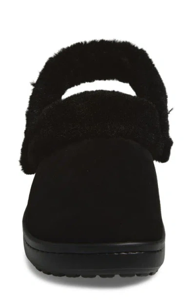 Crocs Classic Unfurgettable Clog Faux-fur Slippers In Black
