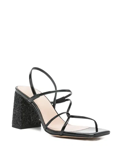 Sandro Glitter Block-heeled Sandals In Multi
