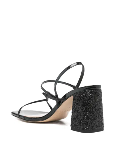 Sandro Glitter Block-heeled Sandals In Multi
