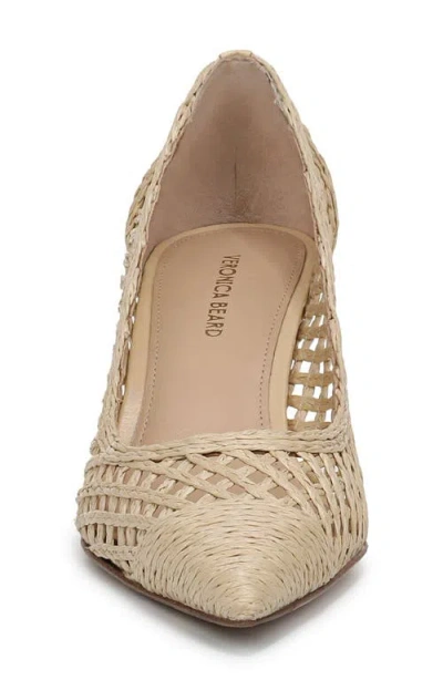 Veronica Beard Rita Raffia Pointed Toe Pump In Brown