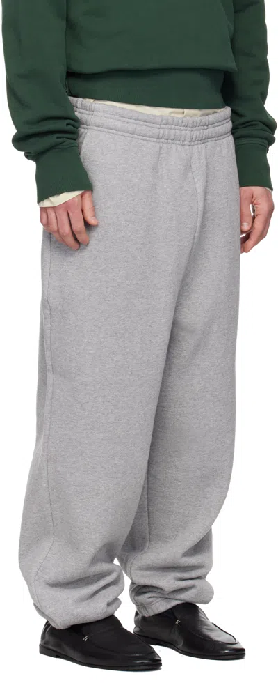 Entire Studios Unisex Waist Pockets Pants With Warm Interior And Drawstring Waistband In Gray