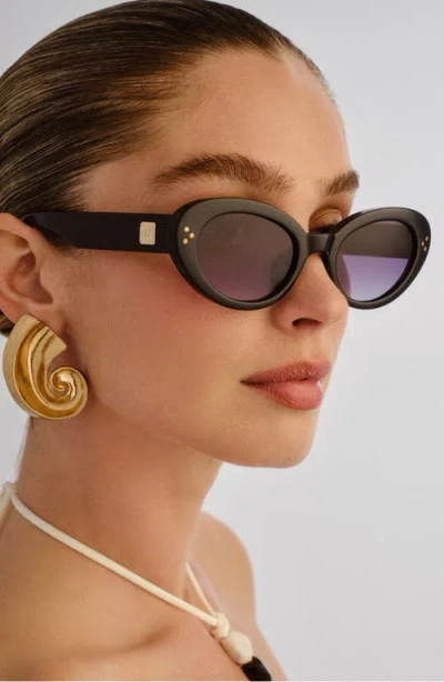 Le Specs Tootsie 53mm Cat Eye Sunglasses In Metallic