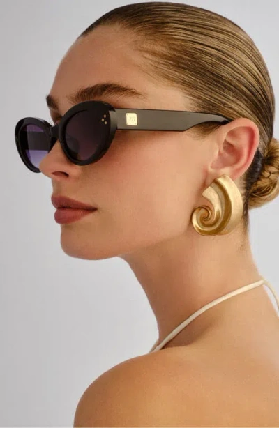 Le Specs Tootsie 53mm Cat Eye Sunglasses In Metallic