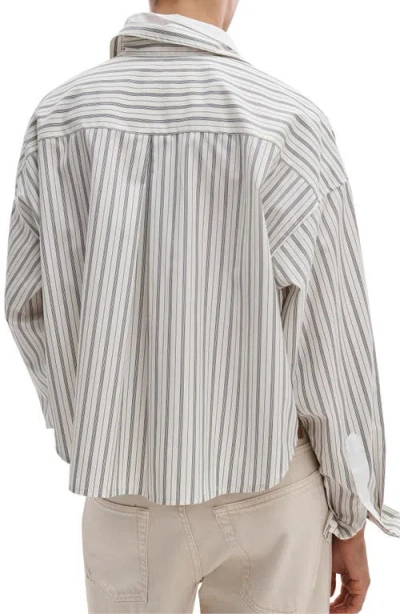 Rag & Bone Marin Stripe Layered Shirt In Cream Stripe In Multi