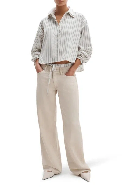 Rag & Bone Marin Stripe Layered Shirt In Cream Stripe In Multi