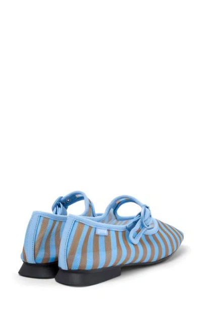 Camper Casi Myra Striped Buckle Ballet Flats In Multi