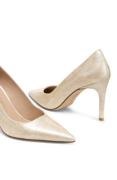 Stuart Weitzman 85mm Stuart Power Leather Pumps In Neutral