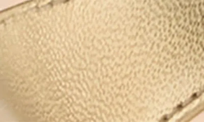 Stuart Weitzman Nudist Metallic Dual-band Slide Sandals In Gold