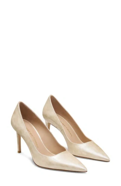 Stuart Weitzman 85mm Stuart Power Leather Pumps In Neutral
