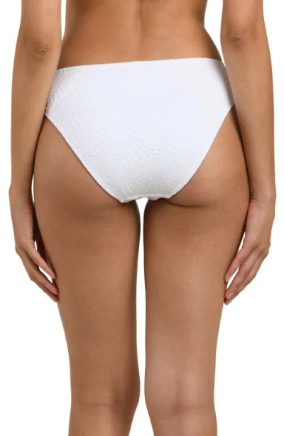 La Blanca Shellbound Side Tie Bikini Bottoms In White