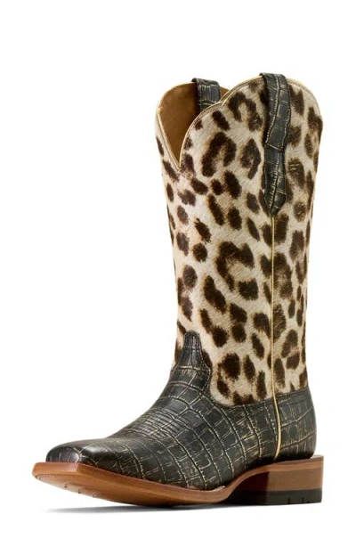 Ariat Frontier Farrah Wide Square Toe Western Boot In Multi