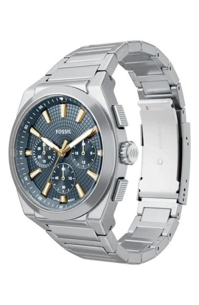 Fossil Everett Chronograph 44mm Watch In Green