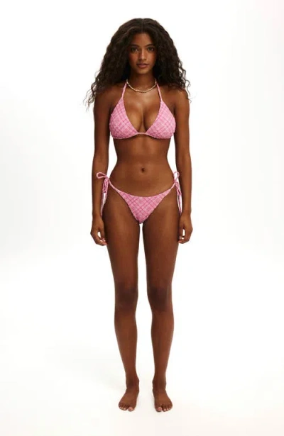 Body String Triangle Bikini Top In Multi