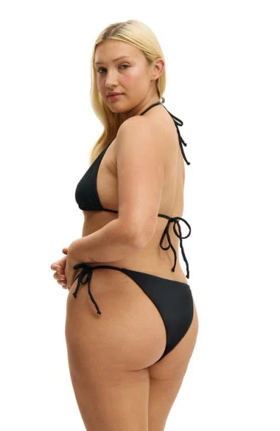 Body String Triangle Bikini Top In Black