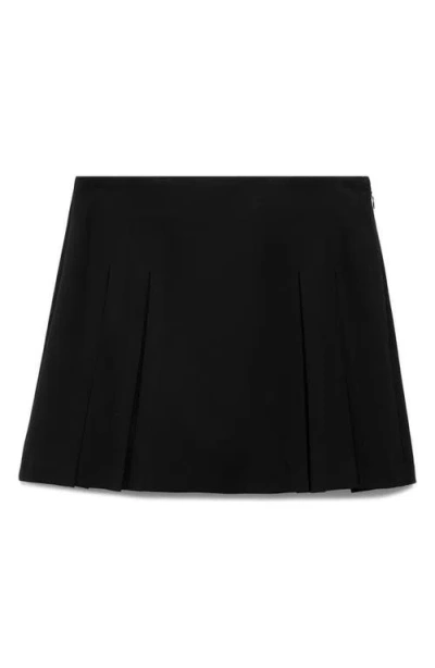 Mango Pleated Miniskirt In Multi