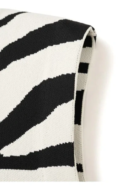 Mango Zebra Jacquard Sleeveless Top In Multi